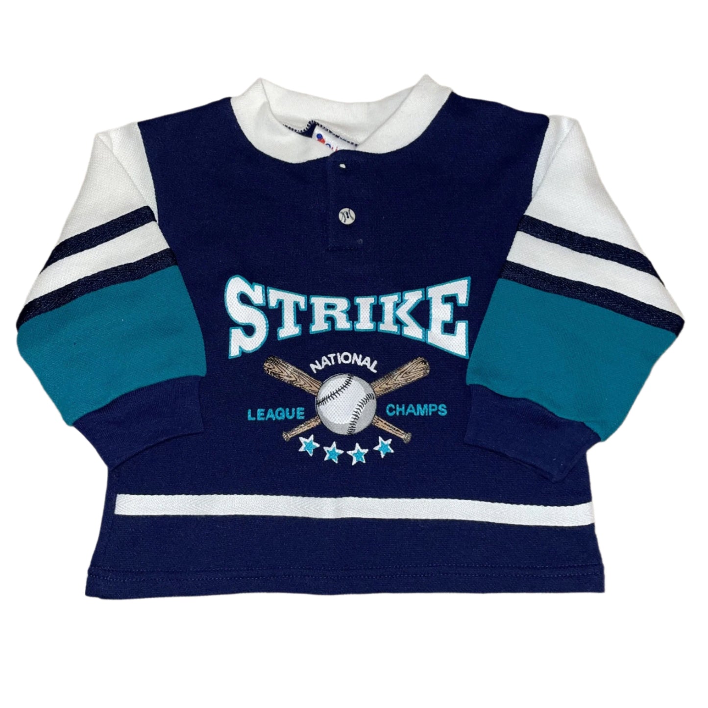 strike jersey-esque top ♡ 18M