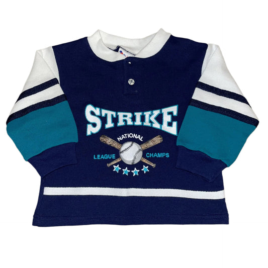 strike jersey-esque top ♡ 18M